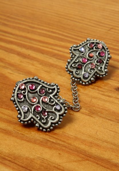 Silver Hamsa w/ Pinks-0