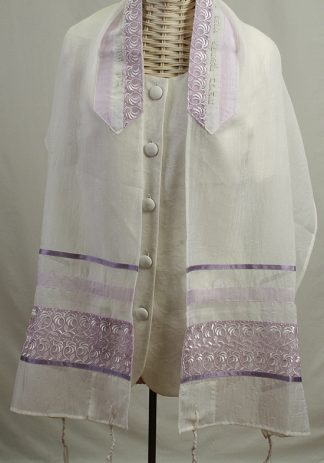 Alexa - Women's Handmade Sheer Organza Tallit-0