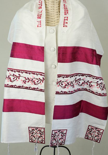 Magenta - Women's Handmade Silk Tallit-0