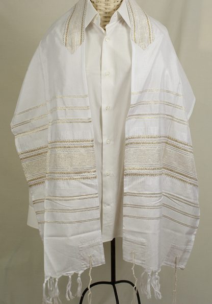 Casey - Handmade Unisex Tallit, Woven Silk-0