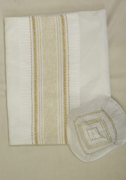 Casey - Handmade Unisex Tallit, Woven Silk-822