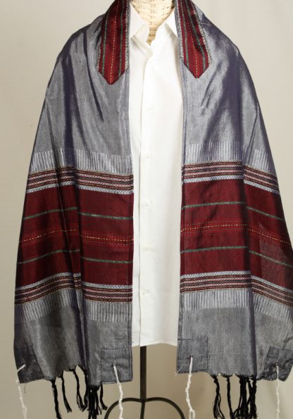 Dan - Men's Handmade Woven Silk Tallit-0