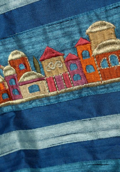 Gedalya - Unisex Handmade Raw Silk Tallit-413