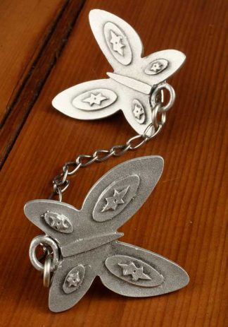Pewter Butterfly Clips-0
