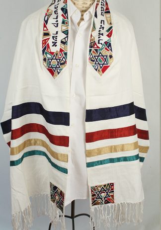 Cyrus - Handmade Silk & Brushed Cotton Men's Tallit-0