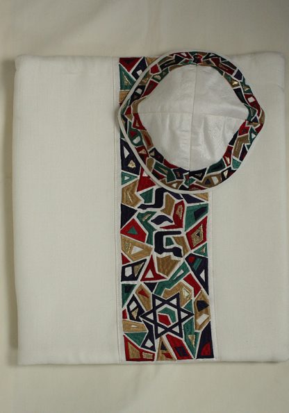 Cyrus - Handmade Silk & Brushed Cotton Men's Tallit-1448