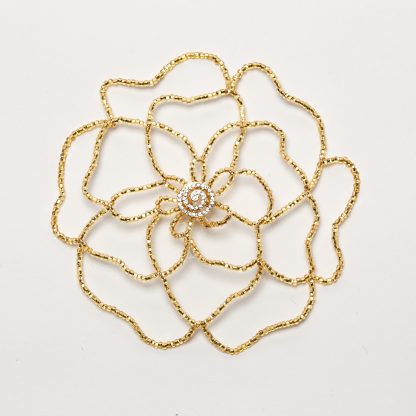 Gold Flower w/ Crystal-0