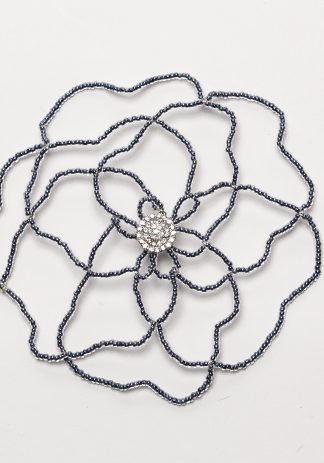 Pewter Flower w/ Crystal-0