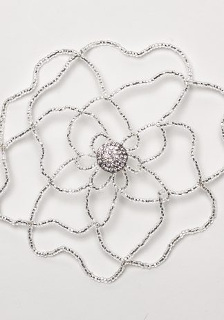 Silver Lined Crystal Flower-0