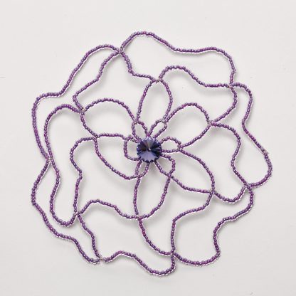 Purple Flower w/ Crystal-0