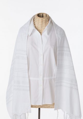 Cassidy - Unisex Handmade Woven Silk Tallit-0