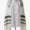 Taylor - Unisex Handmade Brushed Cotton and Silk Tallit-0