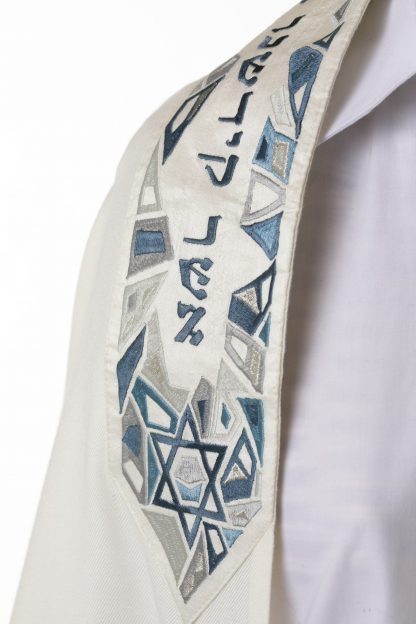 Taylor - Unisex Handmade Brushed Cotton and Silk Tallit-2698