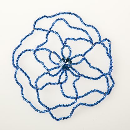 Dark Sapphire Flower with Flower Crystal-0