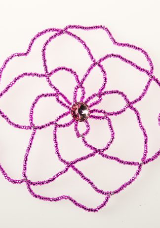 Hot Pink Flower with Crystal-0