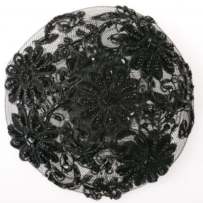 Black Beaded Floral-0