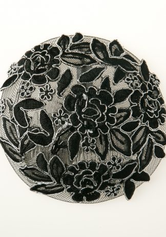 Black, Silver Floral-0