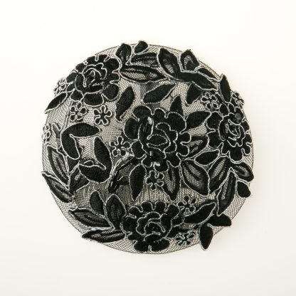 Black, Silver Floral-0