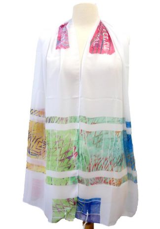 Jasmine - Women's Handmade Poly/Chiffon Blend Tallit-0