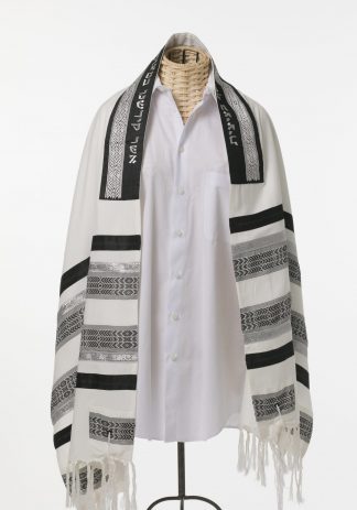 Cole - Men's Handmade Viscose and Silk Tallit-0