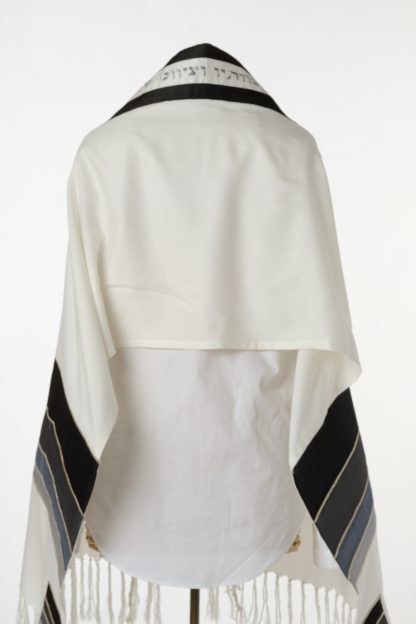 Gage - Men's Handmade Viscose and Silk Tallit-3487