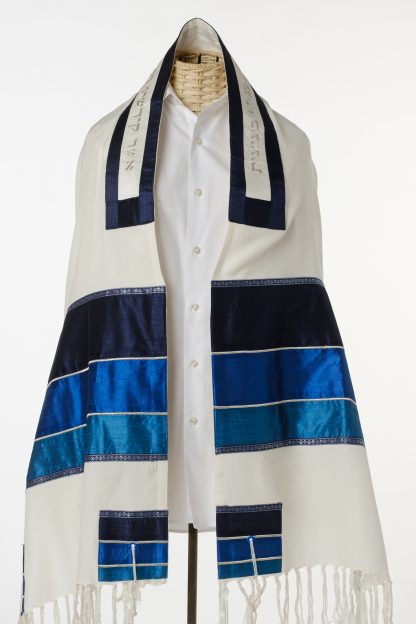 Gage - Men's Handmade Viscose and Silk Tallit-3482