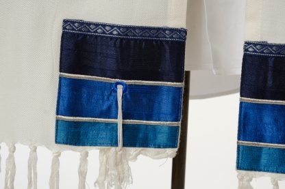 Gage - Men's Handmade Viscose and Silk Tallit-3485