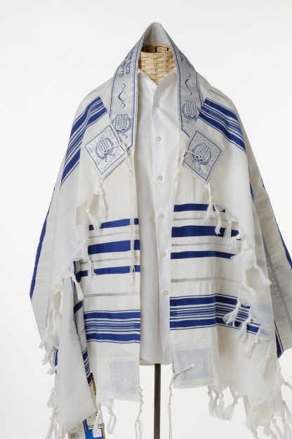 Silas - Men's Traditional Wool Tallit, Large Size-0