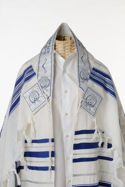 Silas - Men's Traditional Wool Tallit, Large Size-3651