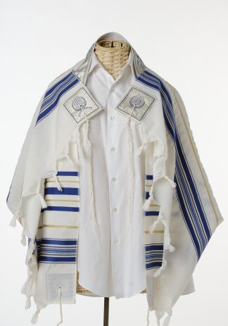 Zaden - Men's Traditional Wool Tallit, Large Size-0