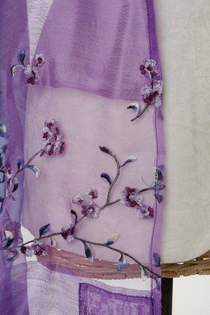 Gillian - Women's Handmade Sheer Silk Blend Tallit-3356