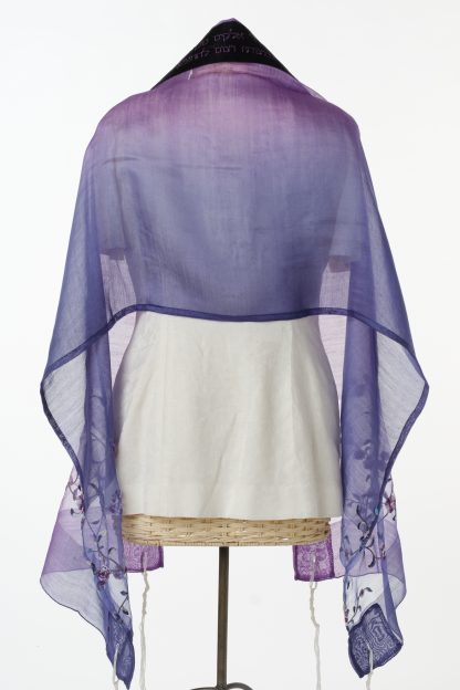 Gillian - Women's Handmade Sheer Silk Blend Tallit-3357
