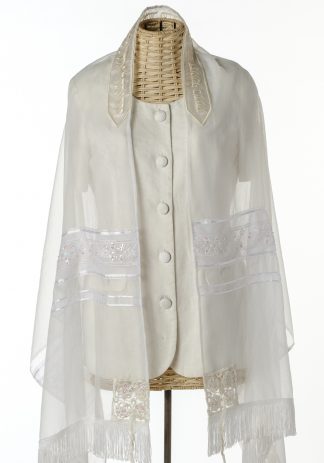 Ruth - Women's Handmade Sheer Organza Tallit-0