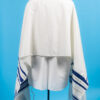 Izzy - Men's Wool Tallit, Blue and Gold - Image 3