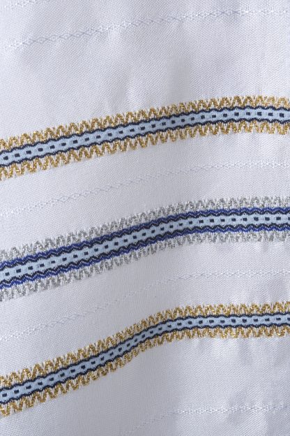 Emanuel - Handmade Men's Woven Silk Tallit - Image 6