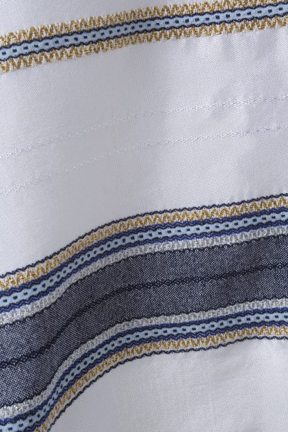 Emanuel - Handmade Men's Woven Silk Tallit - Image 5