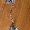 Bordered Royal Blue with Star of David - Handmade Pewter Tallit Clips - Image 2