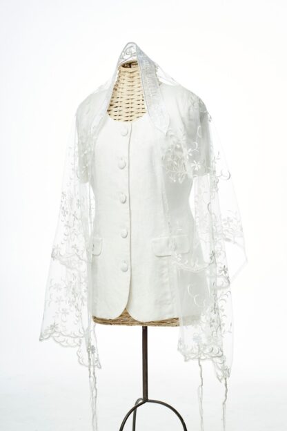 Lauren - Handmade Women's Sheer Organza Tallit - Image 9