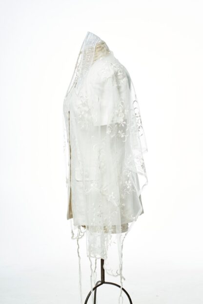 Lauren - Handmade Women's Sheer Organza Tallit - Image 8