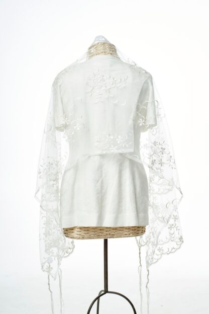 Lauren - Handmade Women's Sheer Organza Tallit - Image 7