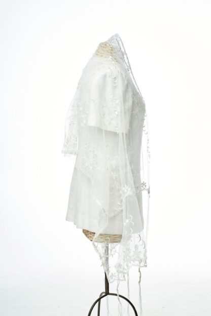 Lauren - Handmade Women's Sheer Organza Tallit - Image 6