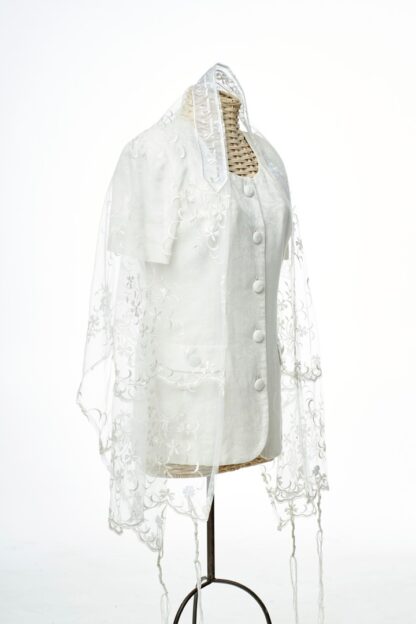 Lauren - Handmade Women's Sheer Organza Tallit - Image 5