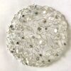 Silver, White Crystal - Handmade Woman's Crystal Kippah