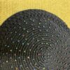 Navy with Beads - Handmade Women's Crocheted Kippah - Image 2