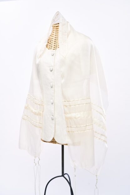 Marcella - Women's Handmade Sheer Organza Tallit - Image 6
