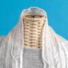 Camila - Handmade Women's Ivory Sheer Silk Tallit - Image 4