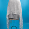 Camila - Handmade Women's Ivory Sheer Silk Tallit - Image 3