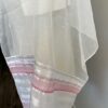 Georgina - Handmade Women's Sheer Pink Organza Tallit - Image 8