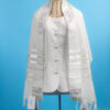 Tanner - Unisex Wool White and Silver Tallit, - Image 7