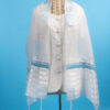 Lily - Handmade Women's Sheer Organza Turquoise Tallit